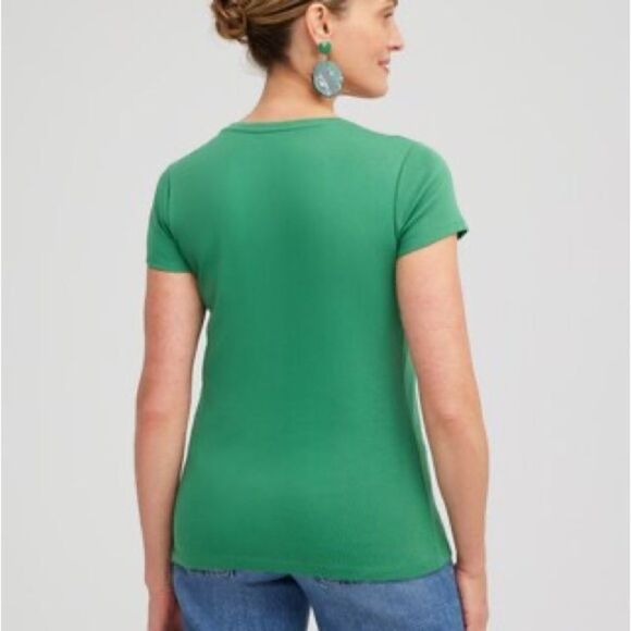 Chicos Everyday Crew cap sleeve tee Azores blue size 3 NWT in packaging - Picture 2 of 6